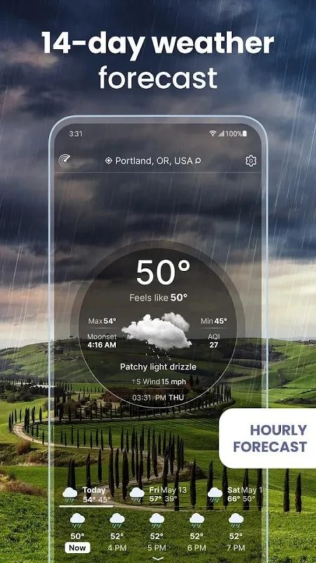 alt: Giao diện dự báo thời tiết trên Weather Live