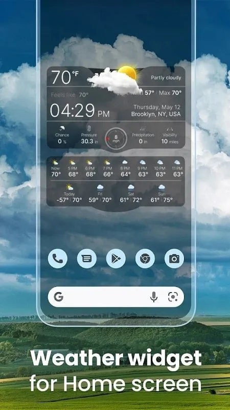 alt: Giao diện ứng dụng Weather Live