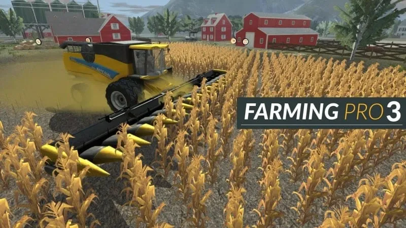 alt: Hình ảnh game Farming PRO 3 với máy móc nông nghiệp hiện đại