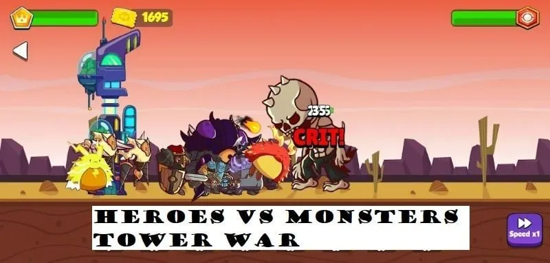 alt: Hình ảnh game Heroes vs Monsters: Tower War với giao diện chiến đấu hấp dẫn