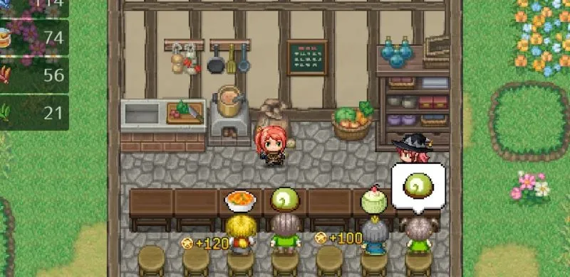 alt: Hình ảnh game RPG Restaurant Idle Hack & Slash trên điện thoại