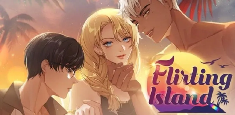 alt: Hình ảnh minh họa game Flirting Island với nhân vật nữ chính xinh đẹp
