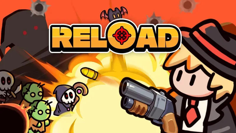 alt text: Ảnh chụp màn hình game Reload với nhân vật chính đang chiến đấu với quái vật