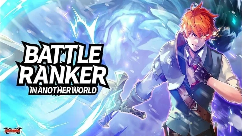 alt text: Ảnh game Battle Ranker in Another World với nhân vật chính đang chiến đấu với quái vật