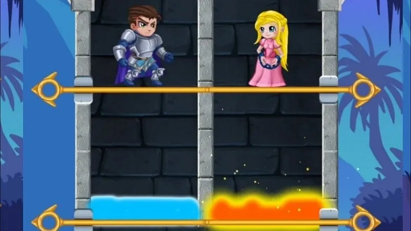 alt text: Anh hùng giải cứu công chúa trong game Rescue Hero: Pull the Pin