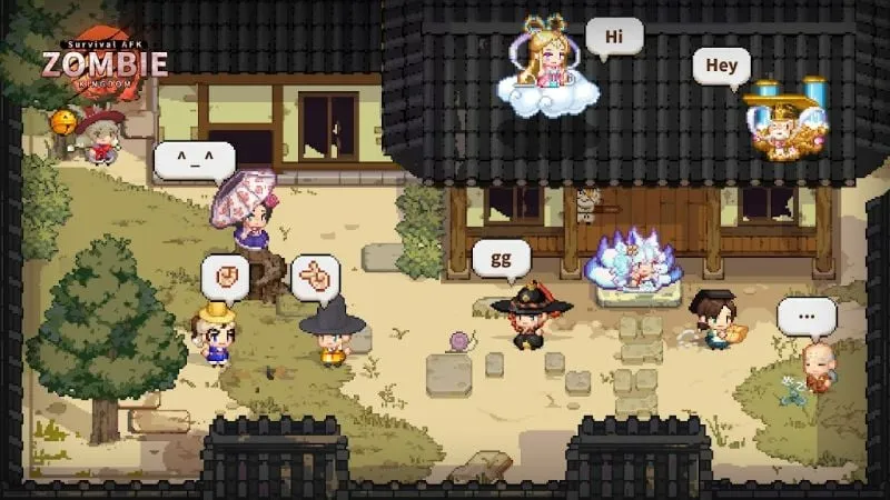 alt text: Giao diện nâng cấp nhân vật trong game ZOMBIE Kingdom: Survival AFK.