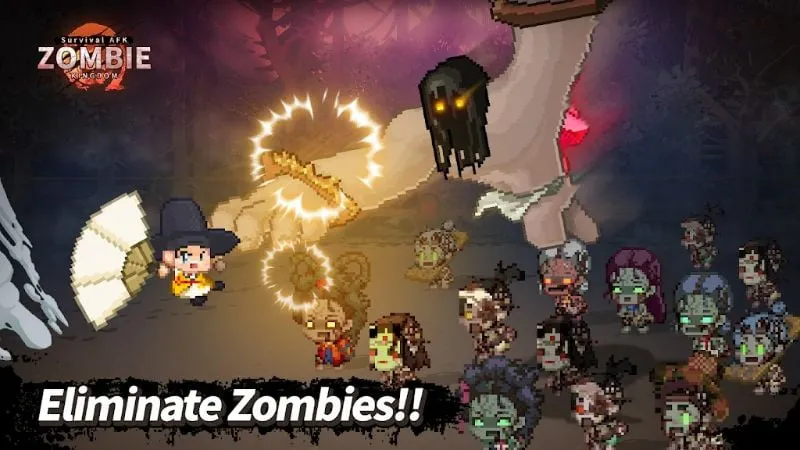 alt text: Hình ảnh boss ác quỷ trong game ZOMBIE Kingdom: Survival AFK.