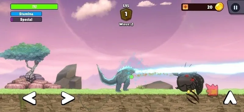 alt text: Hình ảnh chiến binh Kaiju trong game Kaiju Brawl