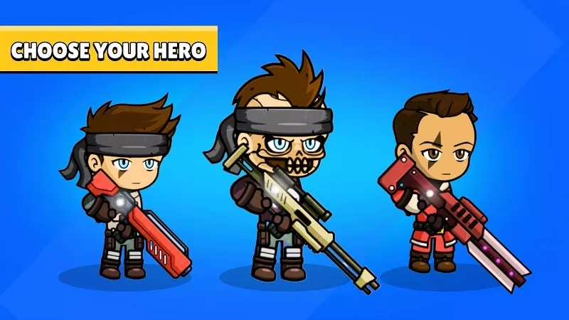 alt text: Hình ảnh game Alien Hunter với nhân vật chính đang bắn súng