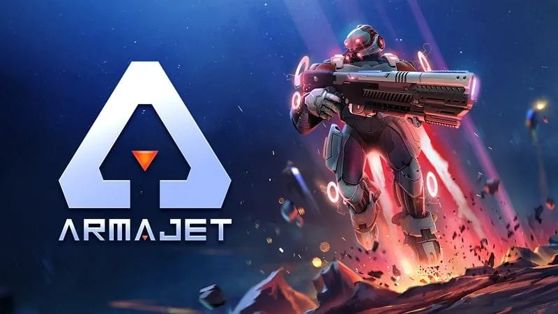 alt text: Hình ảnh game ARMAJET với giao diện chiến đấu không gian đầy màu sắc và hấp dẫn.