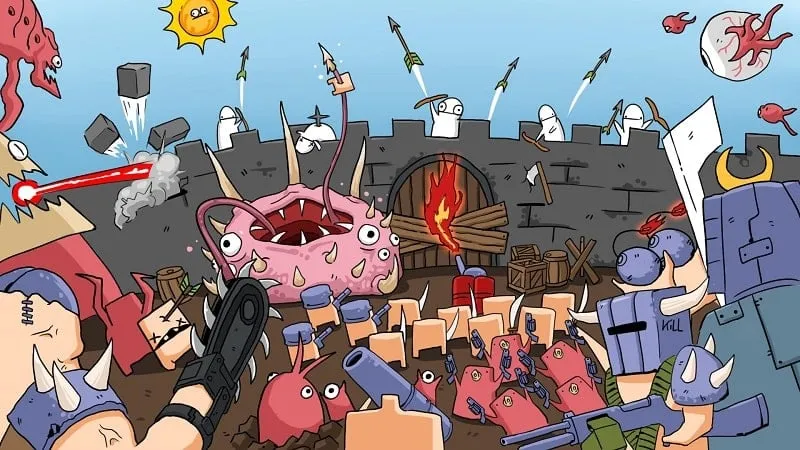 alt text: Hình ảnh game Arrow War với cung thủ và quái vật
