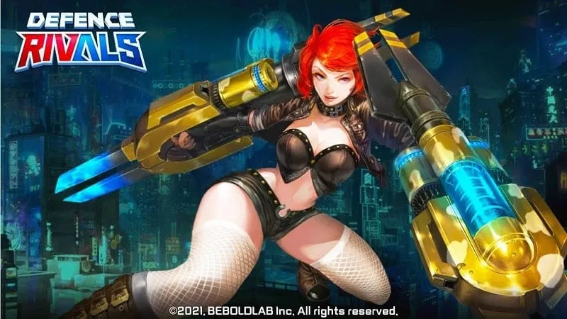 alt text: Hình ảnh game Defence Rivals với giao diện chiến đấu hấp dẫn