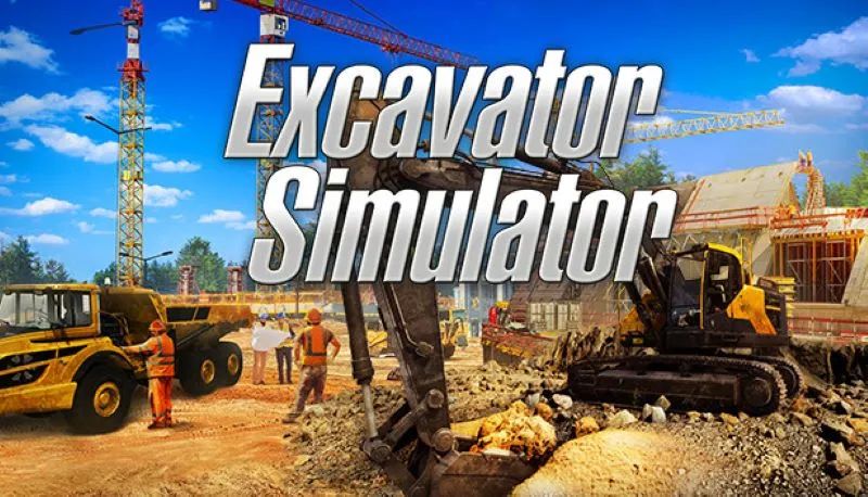 alt text: Hình ảnh game Excavator Loader Simulator với máy xúc đang hoạt động