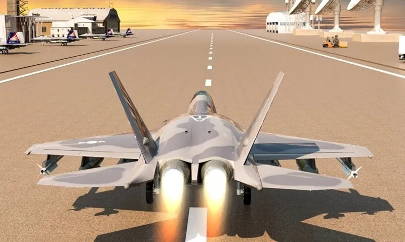 alt text: Hình ảnh game Fighter Jet Warfare Air Combat với máy bay chiến đấu trên bầu trời