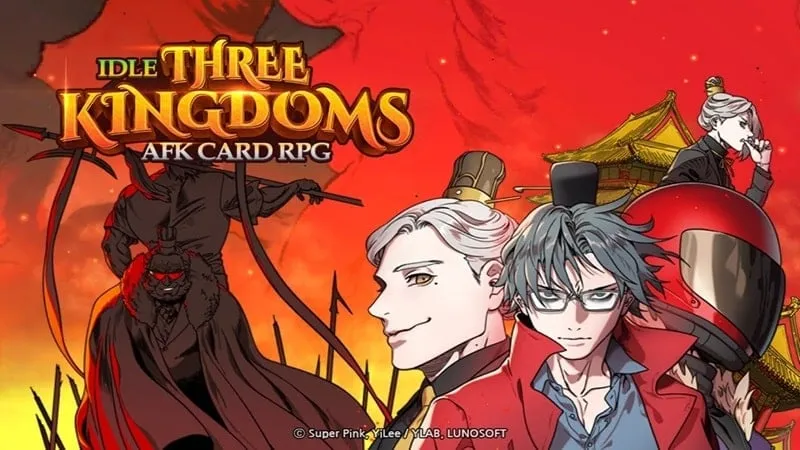 alt text: Hình ảnh game Idle Three Kingdoms với giao diện chiến đấu
