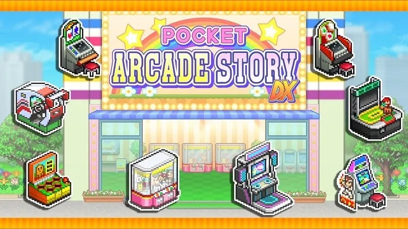 alt text: Hình ảnh game Pocket Arcade Story DX với giao diện bắt mắt.