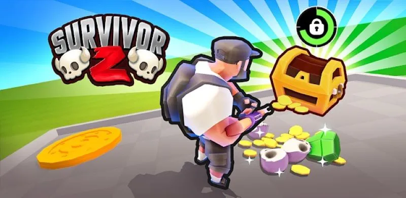 alt text: Hình ảnh game Survivor Z với nhân vật chính đang chiến đấu với zombie