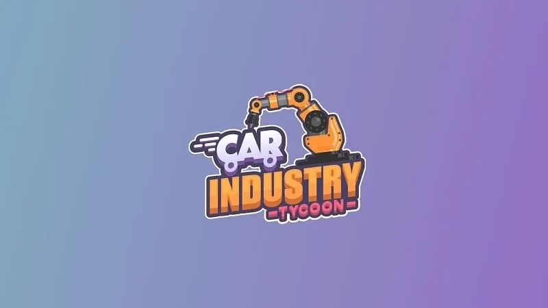 alt text: Hình ảnh giao diện game Car Industry Tycoon với nhà máy sản xuất ô tô hiện đại