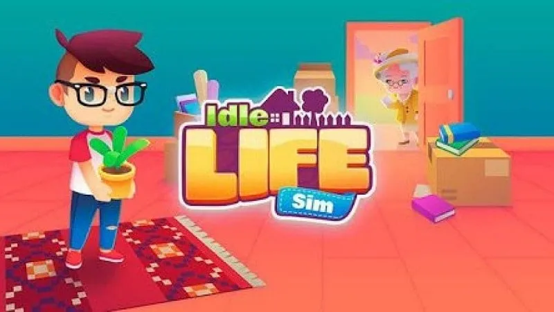 Alt text: Hình ảnh giao diện game Idle Life Sim trên điện thoại
