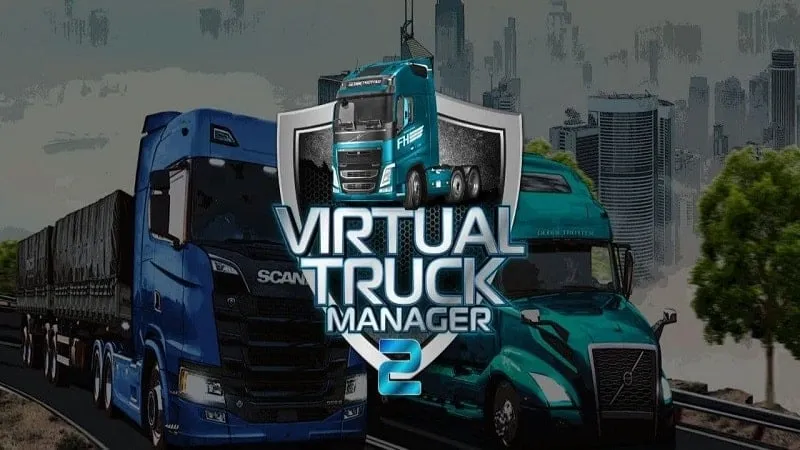 alt text: Hình ảnh giao diện game Virtual Truck Manager 2 Tycoon trên điện thoại