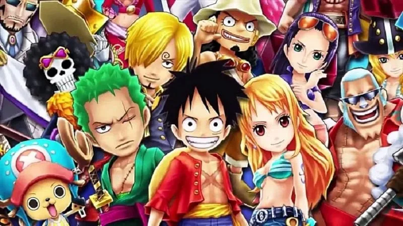 alt text: Hình ảnh Luffy trong game One Piece Thousand Storm JP