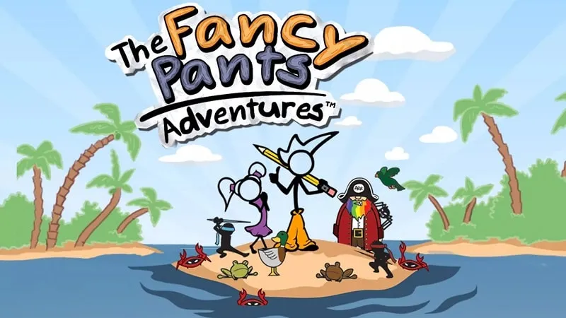 alt text: Hình ảnh nhân vật chính trong game Fancy Pants Adventures đang chạy