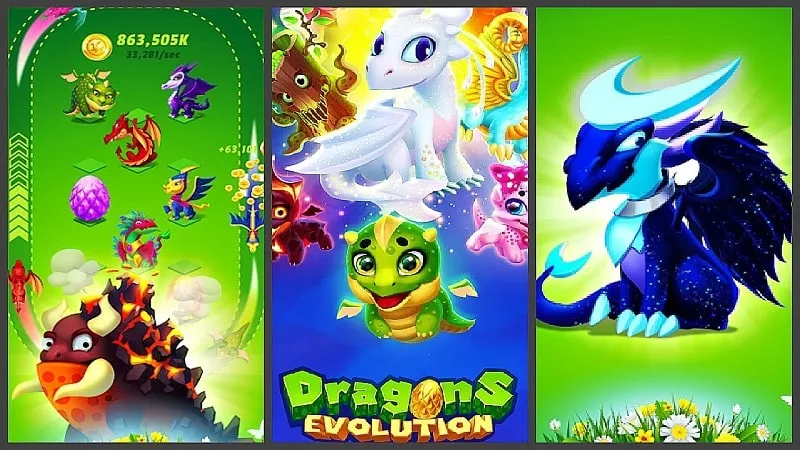 alt text: Hình ảnh rồng trong game Dragons Evolution