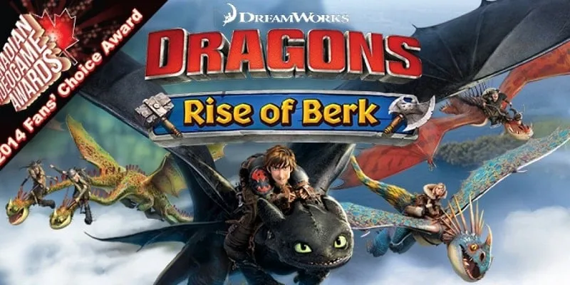 alt text: Hình ảnh rồng trong game Dragons: Rise of Berk