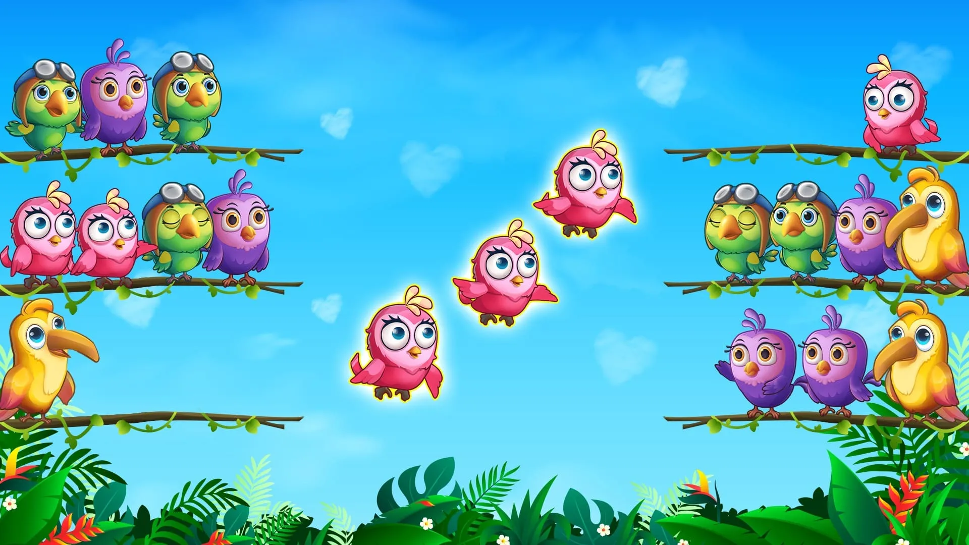 Chim trong Bird Sort Puzzle: Color Game