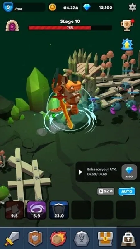 Dino Knight MOD APK - Chiến đấu với quái vật