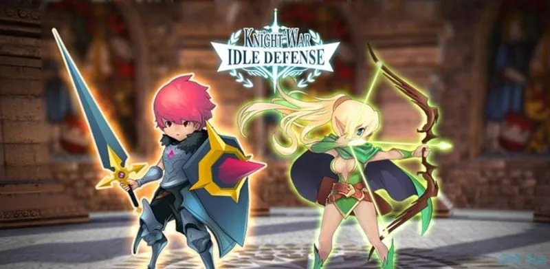 Hiệp sĩ chiến đấu với quái vật trong Knight War: Idle Defense