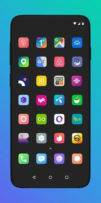 Hình ảnh hiển thị một số icon có sẵn trong ứng dụng Borealis
