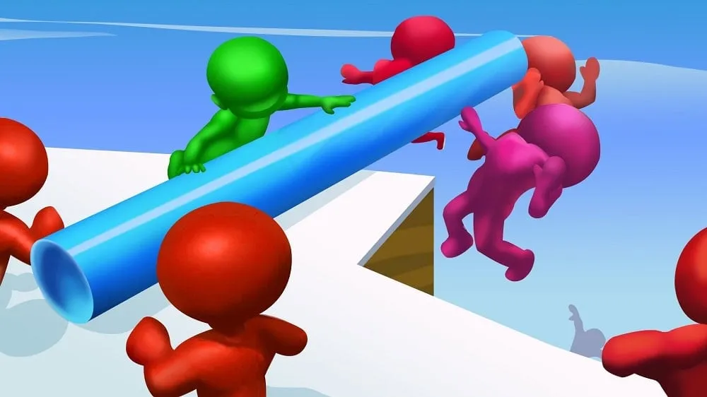 Hình ảnh trò chơi Push'em All với nhân vật chính đang đẩy kẻ thù