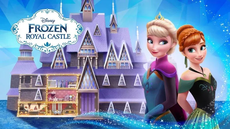 Lâu đài tráng lệ trong game Disney Frozen Royal Castle