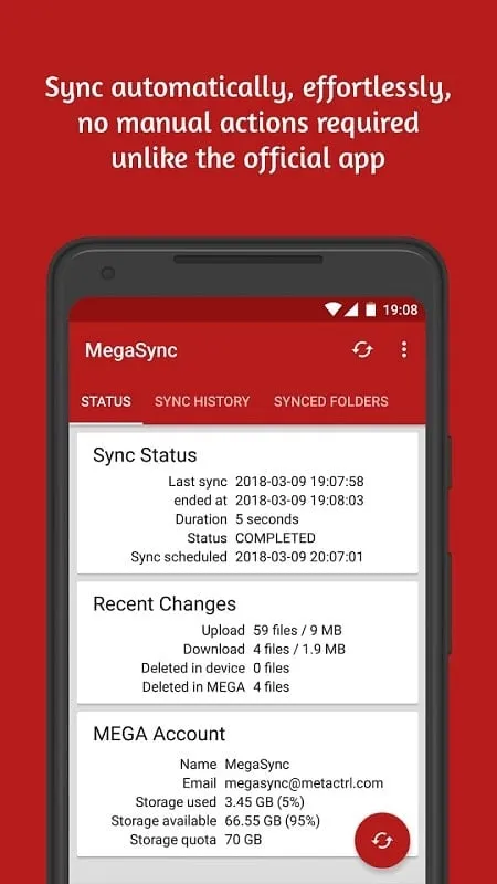 MegaSync mod apk - Đồng bộ dữ liệu an toàn
