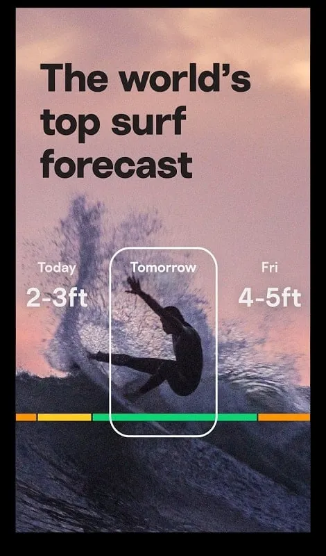 Ứng dụng Surfline MOD APK trên điện thoại