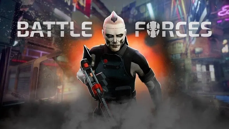 Alt text: Hình ảnh giao diện game Battle Forces với đồ họa sống động.