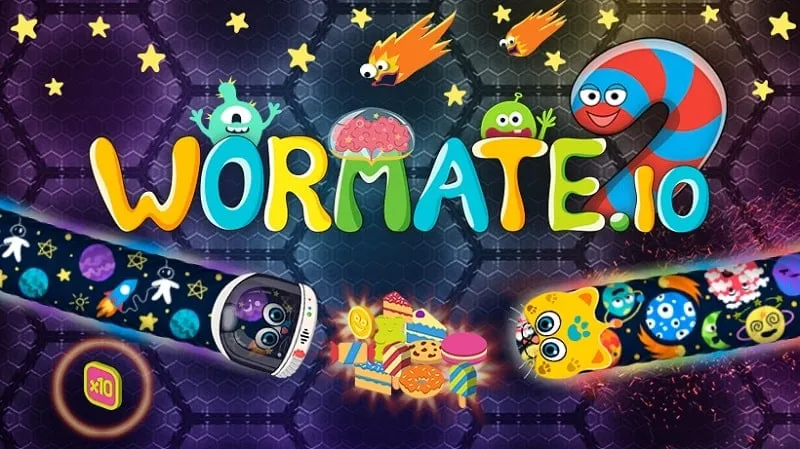 Hình ảnh chú giun trong Wormate.io